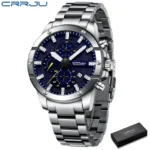 CRRJU – montre de sport - Silver Blue-Box