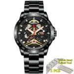 NIBOSI – montre-bracelet à Quartz - full black