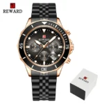 REWARD-Montre-bracelet chronographe de luxe - Black RoseGold-193