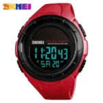 SKMEI-Montre bracelet numérique à énergie solaire pour homme - Red Watch