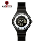 KADEMAN – montre-bracelet étanche à Quartz - black