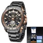 LIGE-Montre existent en Verre Saphir - black