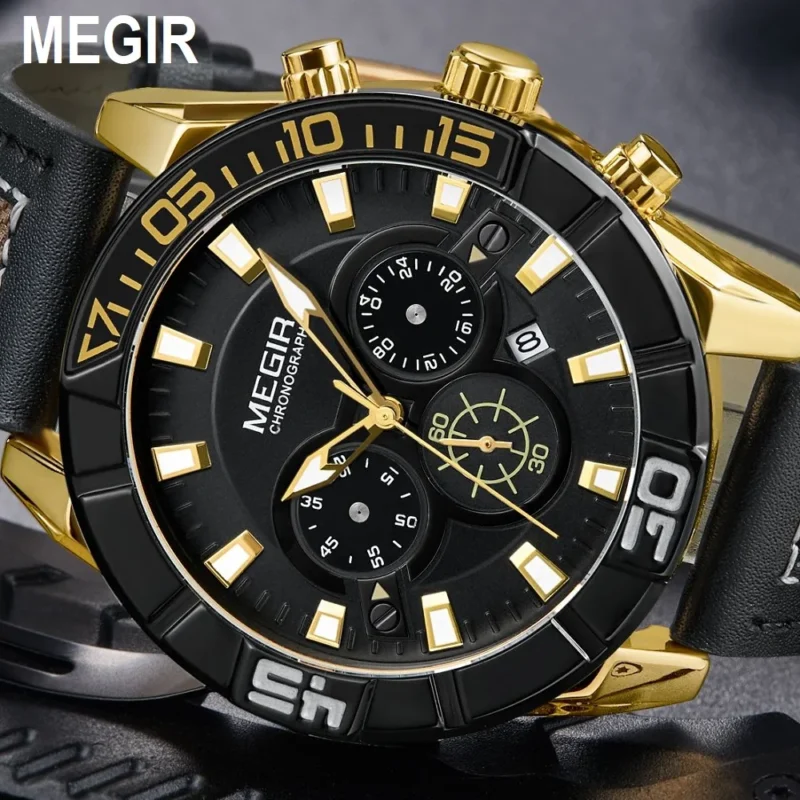 MEGIR Armée Militaire Sport Date Analogique Quartz – Image 3