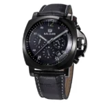 Megir 3006 G chronographe - Black Leather Black