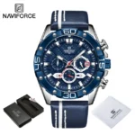 NAVIFORCE-Montre-bracelet de sport en cuir - SBE-BOX