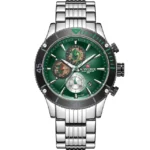 NAVIFORCE-Montre-bracelet à quartz en acier inoxydable - sliver green