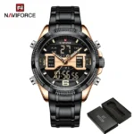 NAVIFORCE-Montre de sport en acier inoxydable - NA920102 with box