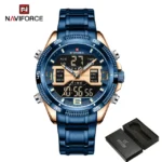 NAVIFORCE-Montre de sport en acier inoxydable - NA920101 with box