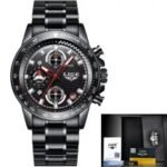 LIGE-Montre de sport à quartz - Full black S