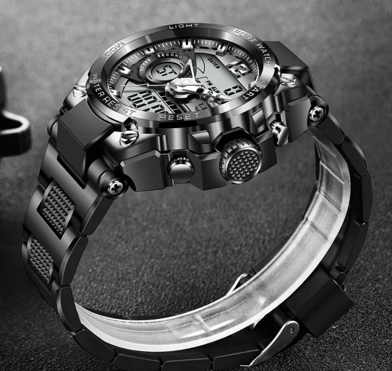 LIGE-Montre numérique à quartz étanche – Image 9