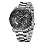 BENYAR BY-5120 Montre Homme Chronographe Étanche - black silver