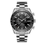 BENYAR BY-5140 Montre Homme Chronographe Étanche - black silver