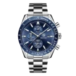 BENYAR BY-5140 Montre Homme Chronographe Étanche - Blue Silver