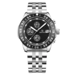 BENYAR BY-5198 Montre Homme Chronographe - black silver