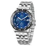 BENYAR BY-5198 Montre Homme Chronographe - silver blue