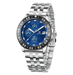 BENYAR BY-5198 Montre Homme Chronographe - silver blue