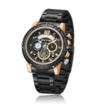 EXTRI-Montre-bracelet de luxe en acier inoxydable - Rose Gold