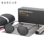 BARCUR – lunettes De soleil rondes - Black Black