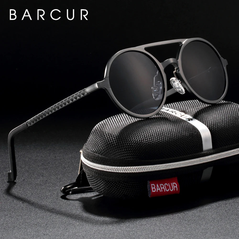 BARCUR – lunettes de soleil polarisées rondes – Image 2