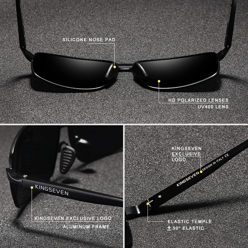 KINGSEVEN-Lunettes de soleil polarisées pour hommes – Image 4