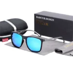 BARCUR – lunettes De soleil polarisées carrées - blue