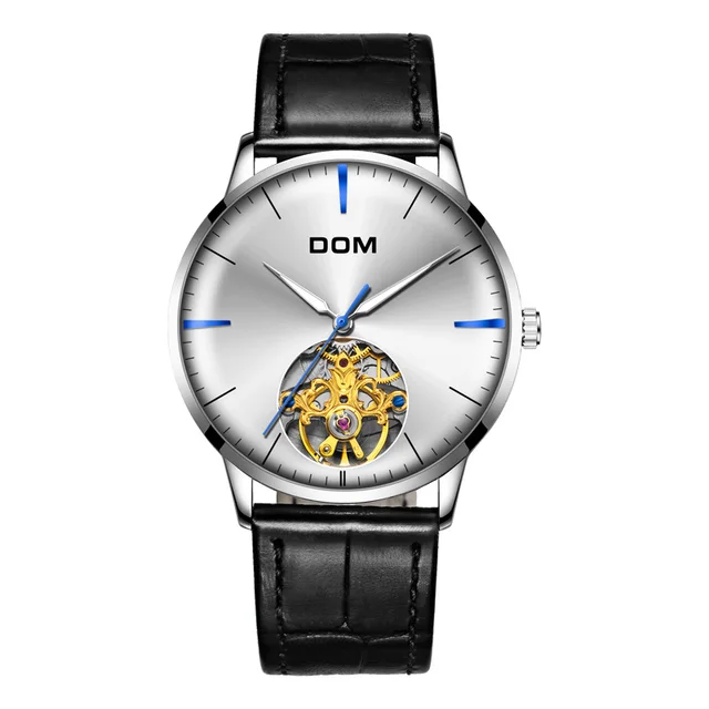 DOM montre-bracelet en cuir pour homme