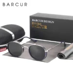 BARCUR – lunettes De soleil rondes - Blue Black