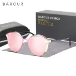 BARCUR Style lunettes de Soleil Polarisées - Pink Mirror