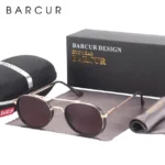 BARCUR – lunettes De soleil rondes - Gold Tea