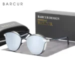 BARCUR Style lunettes de Soleil Polarisées - Silver Mirror