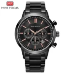 MINI FOCUS-Montre à quartz d'affaires - ALL-BLACK