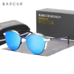 BARCUR Style lunettes de Soleil Polarisées - Blue Mirror