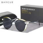 BARCUR Style lunettes de Soleil Polarisées - Gold Black