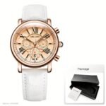 Megir – montre à Quartz chronographe - white