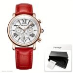 Megir – montre à Quartz chronographe - Red