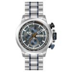 Montre homme Extri X6026 Chronographe et date , braclet en acier inoxydable Étanche - all silver