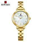 REWARD-Montre-bracelet étanche en acier inoxydable - gold